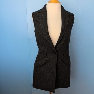 NWT Ralph Lauren Women's Wool Sleeveless Blazer Vest Herringbone